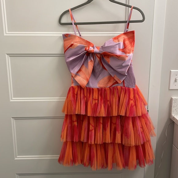 Hutch x Anthropologie Sleeveless Tulle Bow‎ Mini Dress Size 14 - Picture 9 of 16